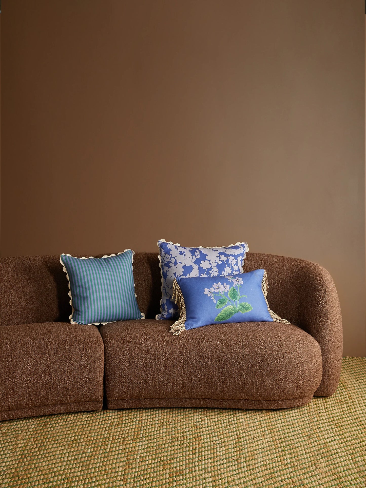 Bonnie & Neil Pinstripe Yves Klein Blue Stripe Cushion