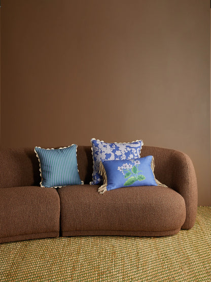 Bonnie & Neil Pinstripe Yves Klein Blue Stripe Cushion