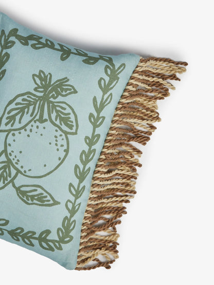 Bonnie & Neil Petra Blue Linen Cushion