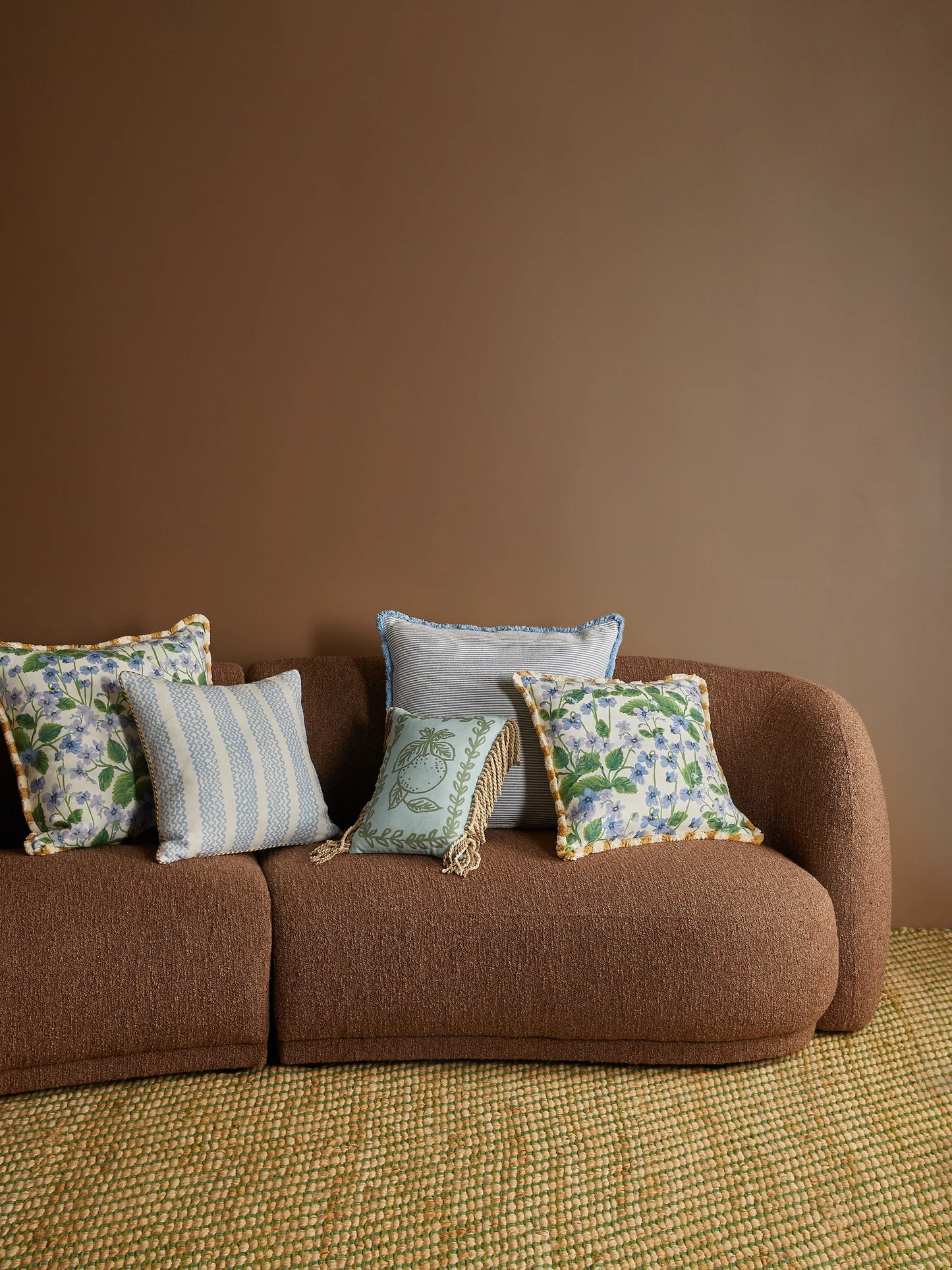 Bonnie & Neil Petra Blue Linen Cushion