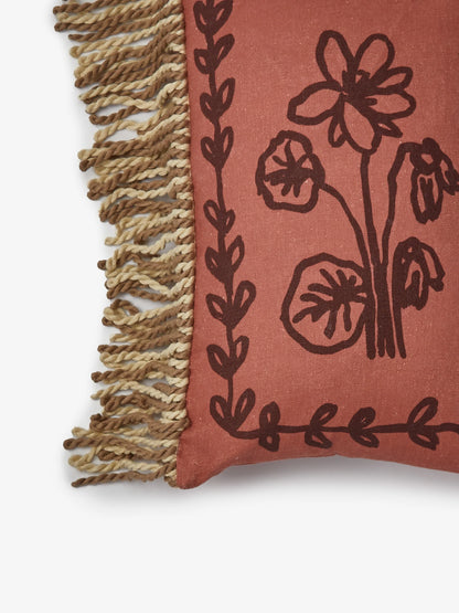 Bonnie & Neil Petra Coral Linen Cushion
