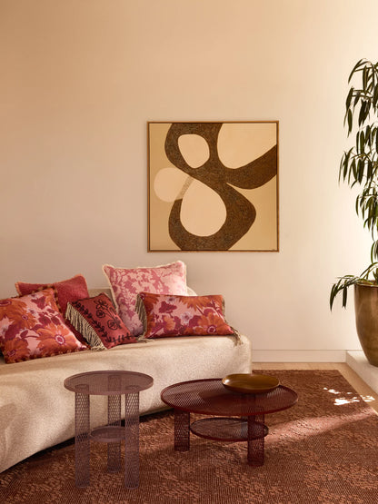 Bonnie & Neil Petra Coral Linen Cushion