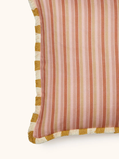 Bonnie & Neil Garden Stripe Pink Cushion
