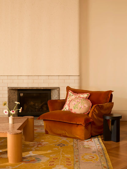 Bonnie & Neil Sweet Pea Buff Cushion