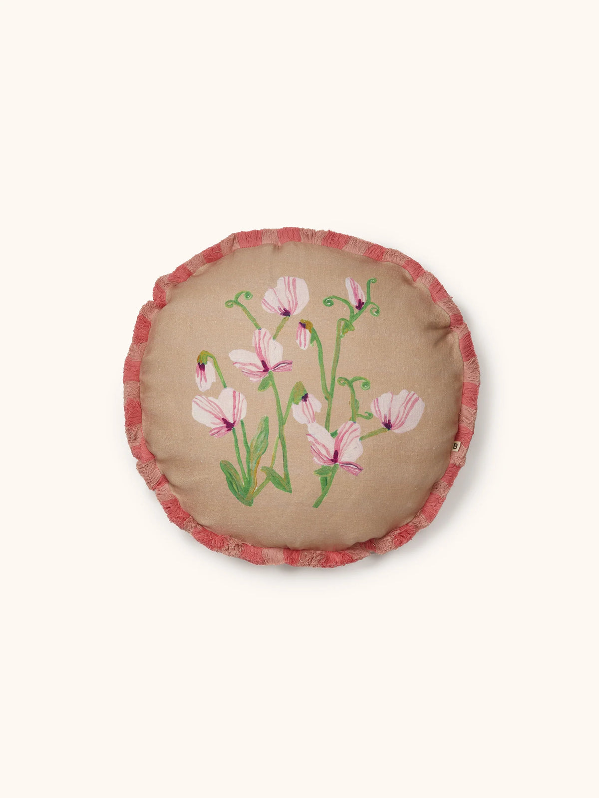 Bonnie & Neil Sweet Pea Buff Cushion