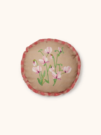Bonnie & Neil Sweet Pea Buff Cushion