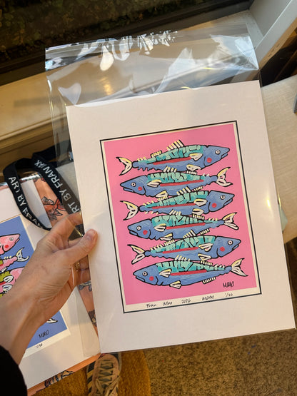 Art By Fran Pink Sardine Print
