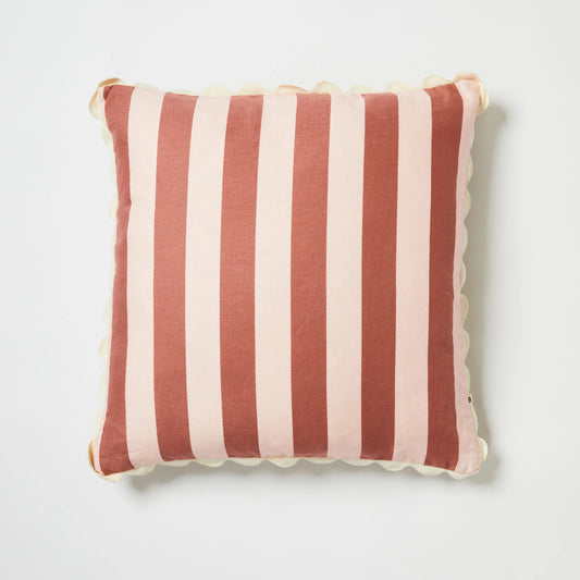 Bonnie & Neil Bold Stripe Berry Pink Cushion