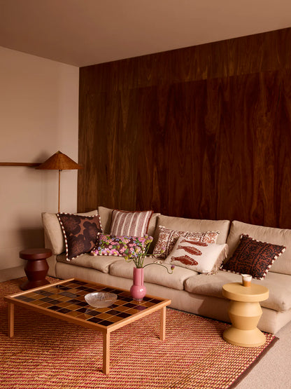 Bonnie & Neil Daisy Brown Cushion