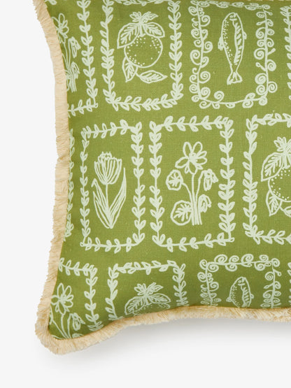 Bonnie & Neil Petra Sage Linen Cushion