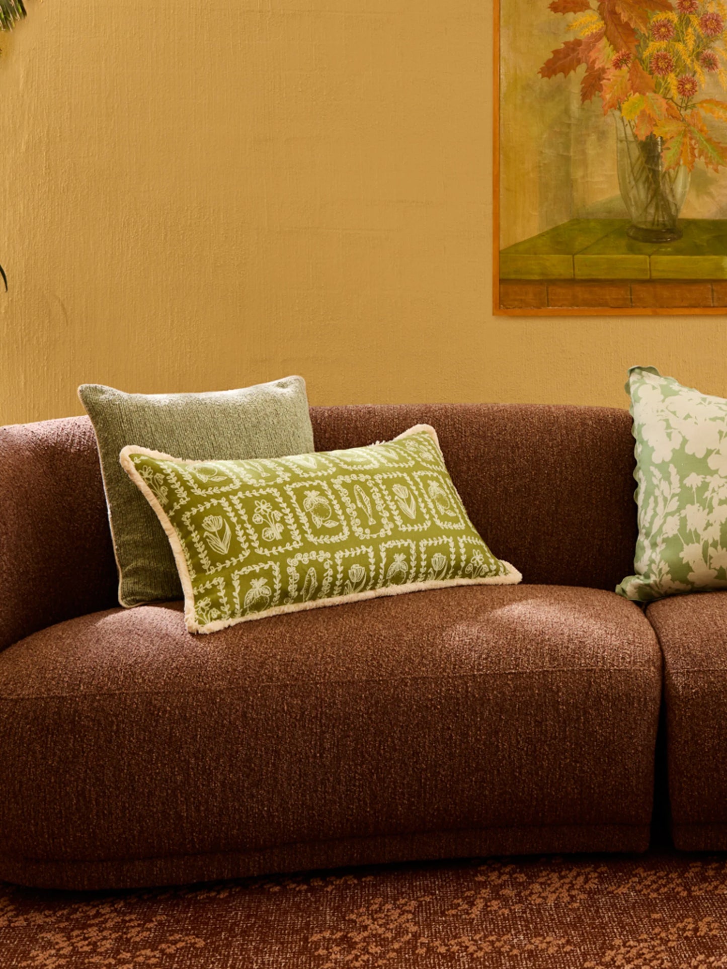 Bonnie & Neil Petra Sage Linen Cushion