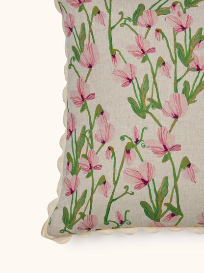 Bonnie & Neil Sweat Pea Pink Cushion