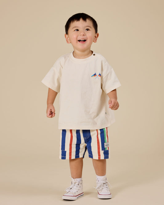 Goldie + Ace 90's Bold Stripe Noah Denim Shorts