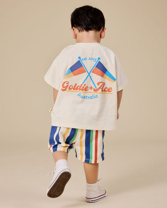 Goldie + Ace Nautical Flag Oversized Tee