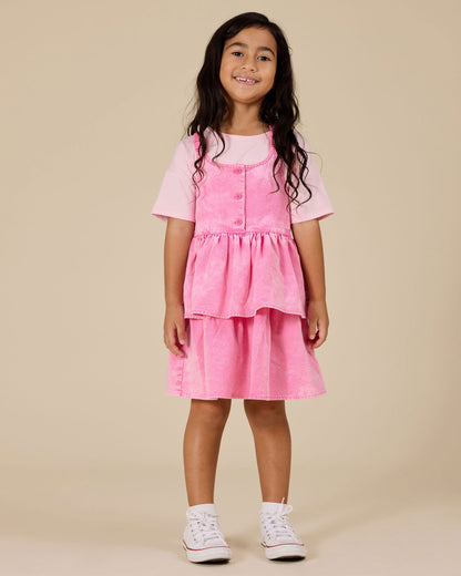 Goldie + Ace Saskia Denim Frill Pinafore Dress