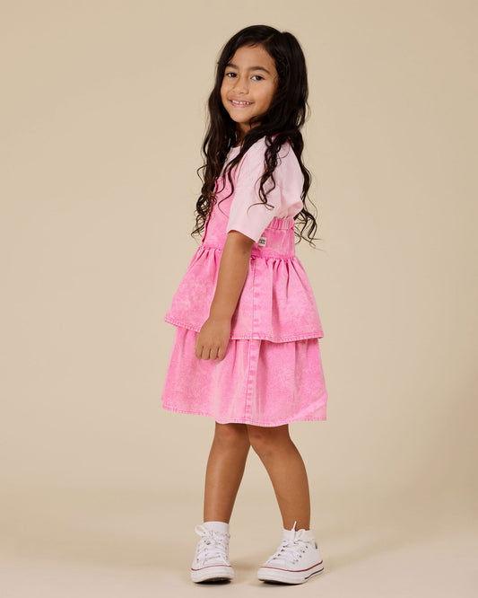 Goldie + Ace Saskia Denim Frill Pinafore Dress