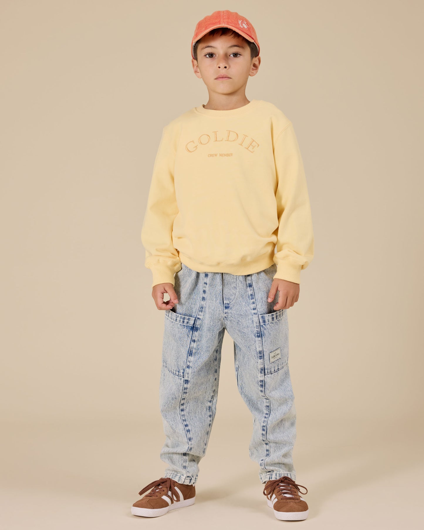 Goldie + Ace Crew Embroidered Sweater