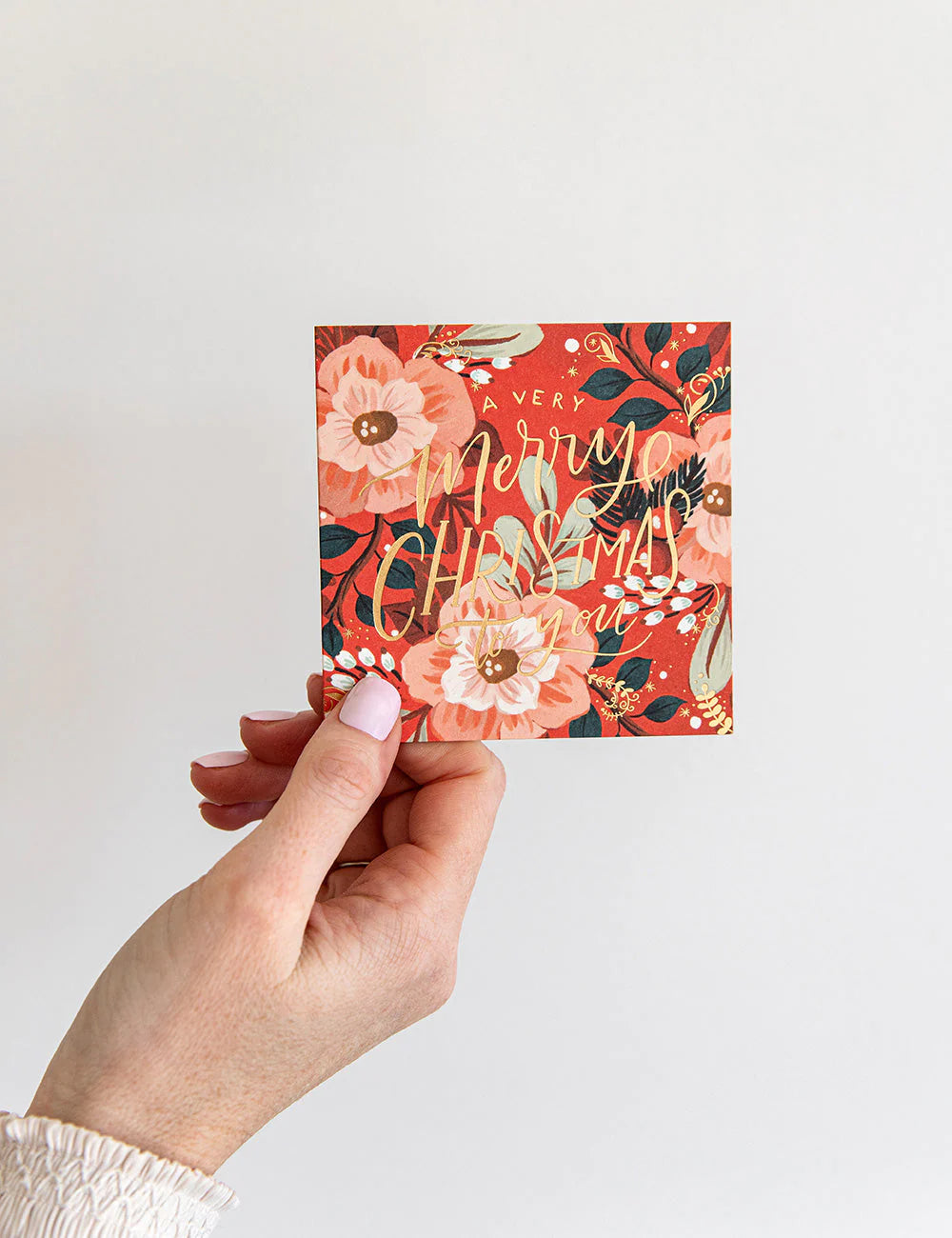 Bespoke Letterpress Christmas Floral Fields Gift Card Boxset