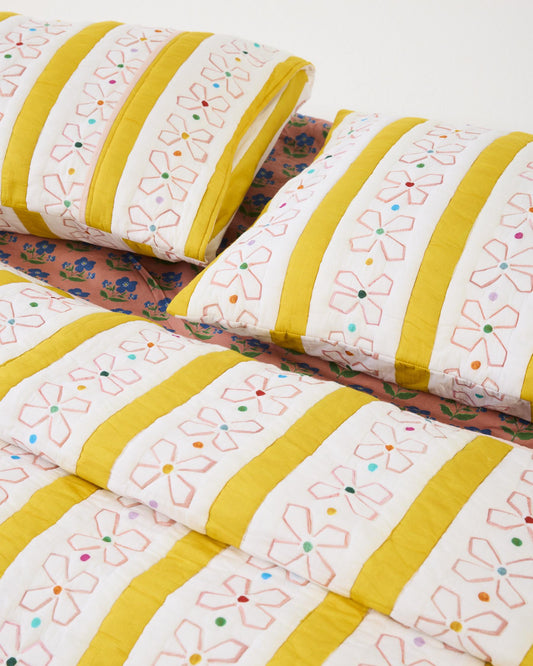 Kip & Co X Anna Spiro Daisy Chain Quilted Bed Linen