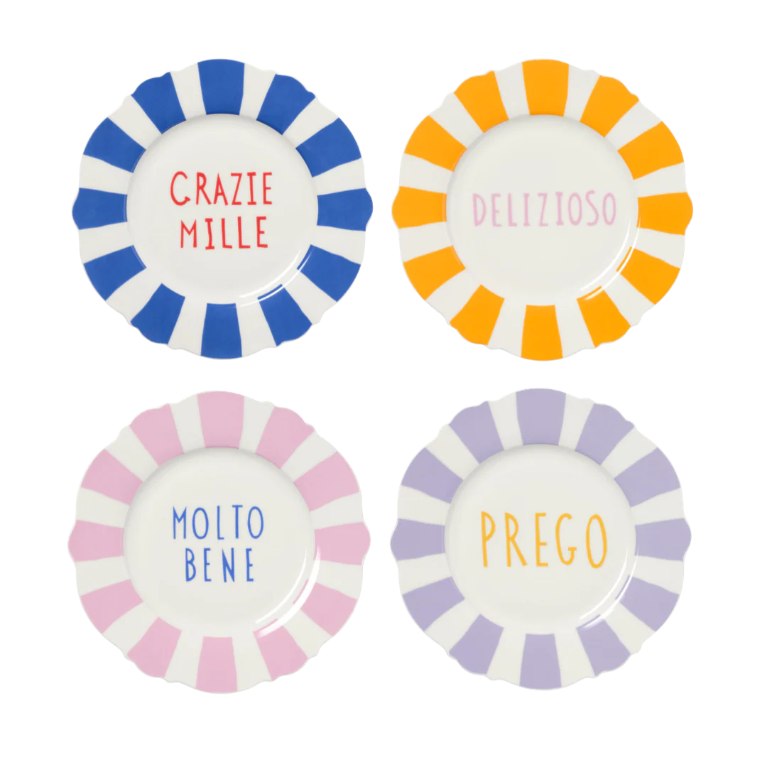 Grazie Mille Wave Dinner Plate Set