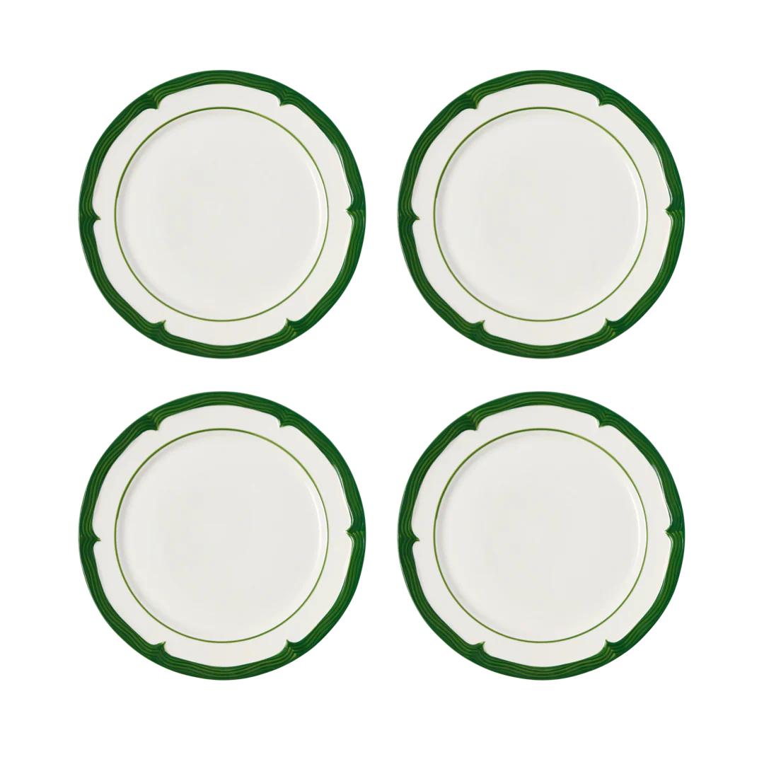 Soft Scallop Embossed Dinner Plate - Set of 4