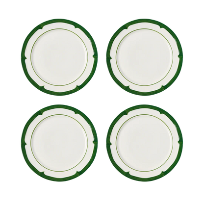 Soft Scallop Embossed Dinner Plate - Set of 4