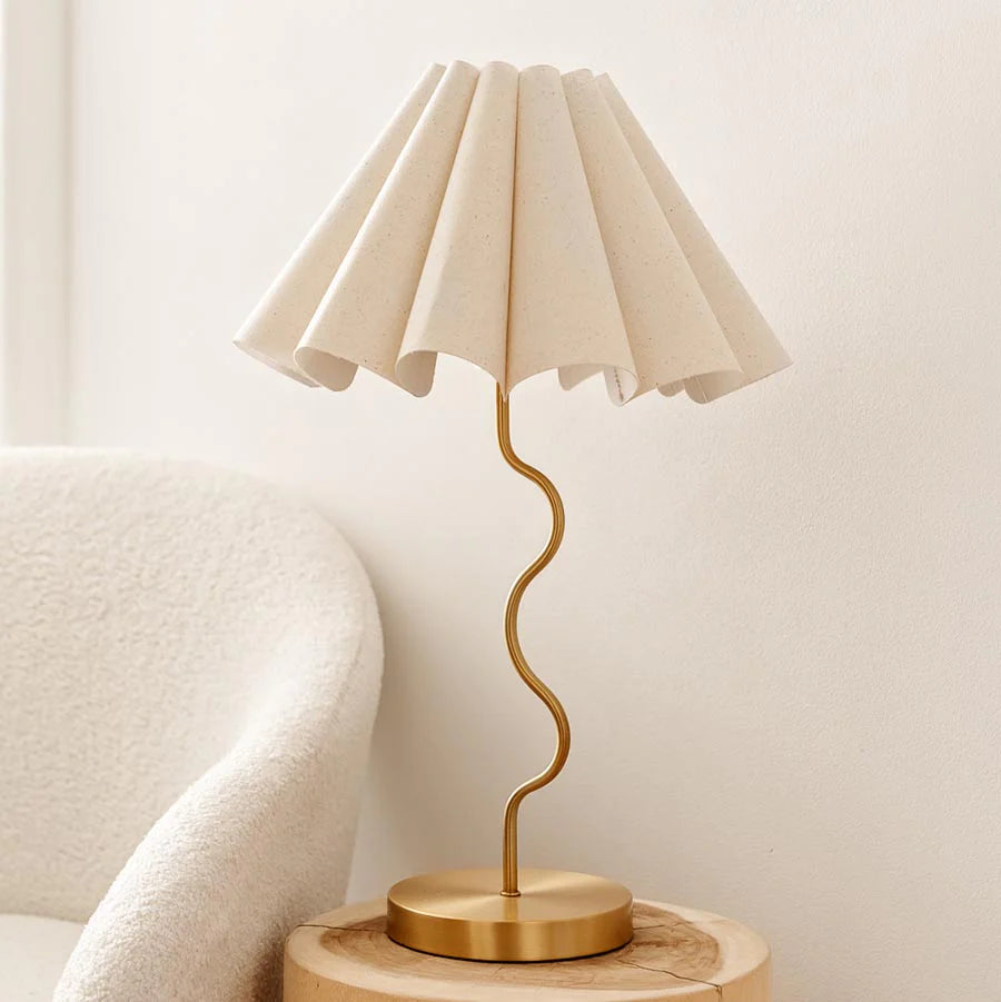 Cora Brass + White Table Lamp