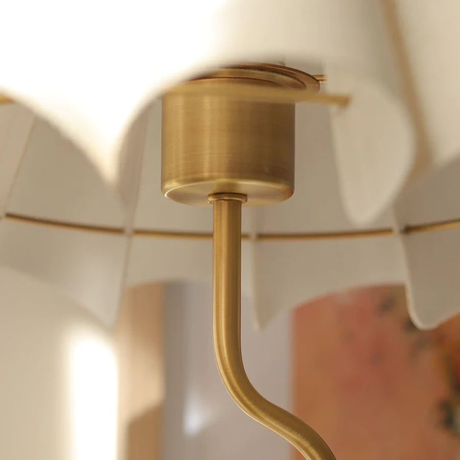 Cora Brass + White Table Lamp