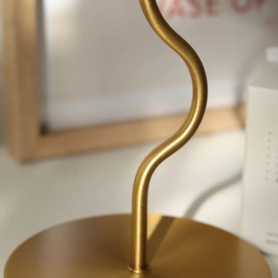 Cora Brass + White Table Lamp