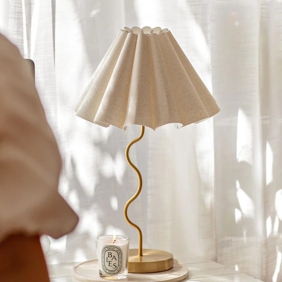 Cora Brass + White Table Lamp