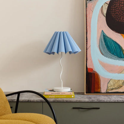 Cora Blue + White Table Lamp