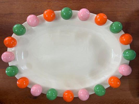 Noss Bubble Plate - Pink, Green and Orange