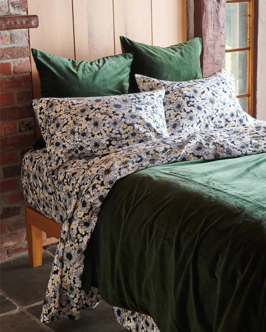 Kip & Co Kombu Green Velvet European Pillowcase