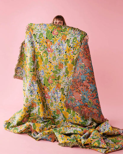 Kip & Co X Ken Done Nasturtium Tapestry Blanket