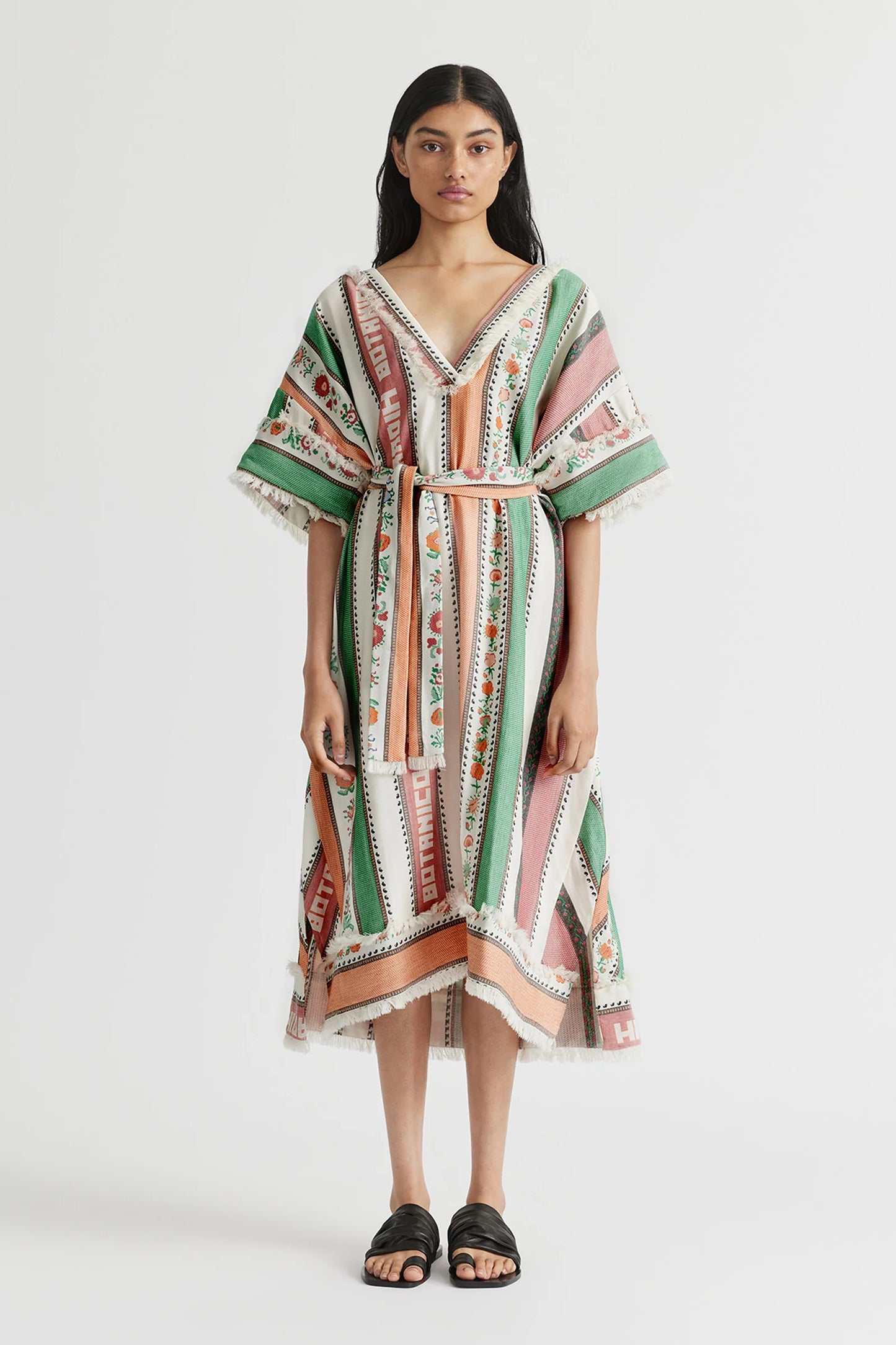 Antipodean Botanico Fringe Short Sleeve Kaftan