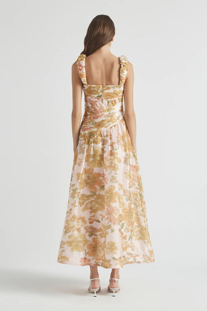 Antipodean Peach Dream Rouched Strap Gown