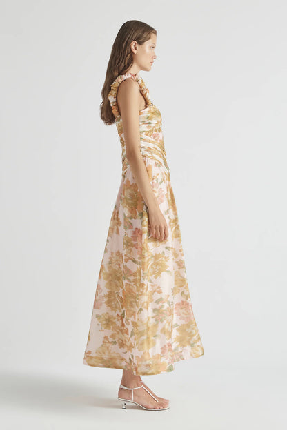 Antipodean Peach Dream Rouched Strap Gown