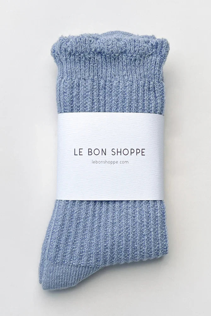 Le Bon Shoppe Linen Scallop Socks