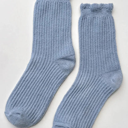 Le Bon Shoppe Linen Scallop Socks
