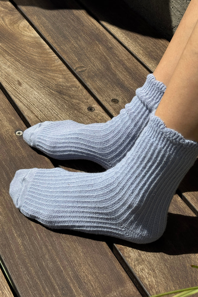Le Bon Shoppe Linen Scallop Socks