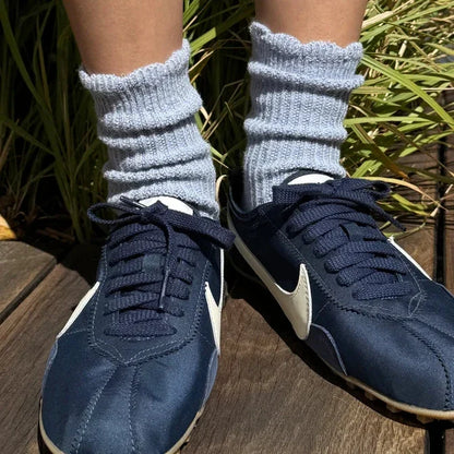 Le Bon Shoppe Linen Scallop Socks