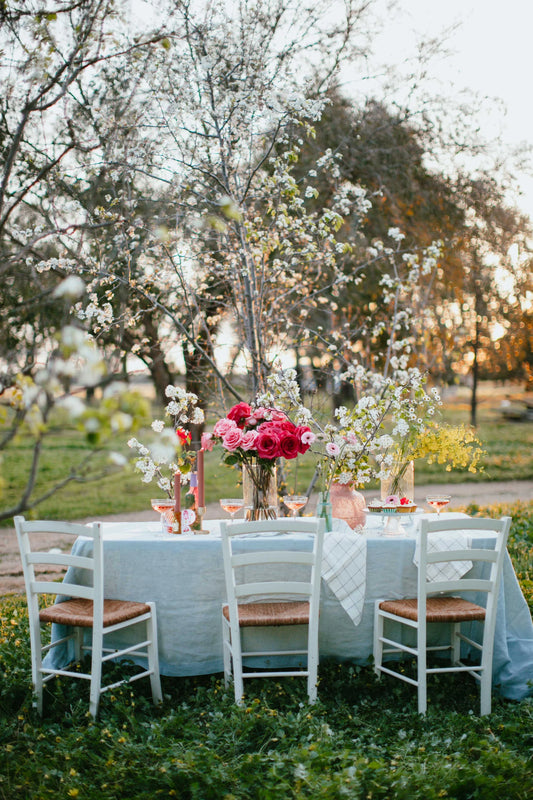 Duck Egg Blue Linen Tablecloth