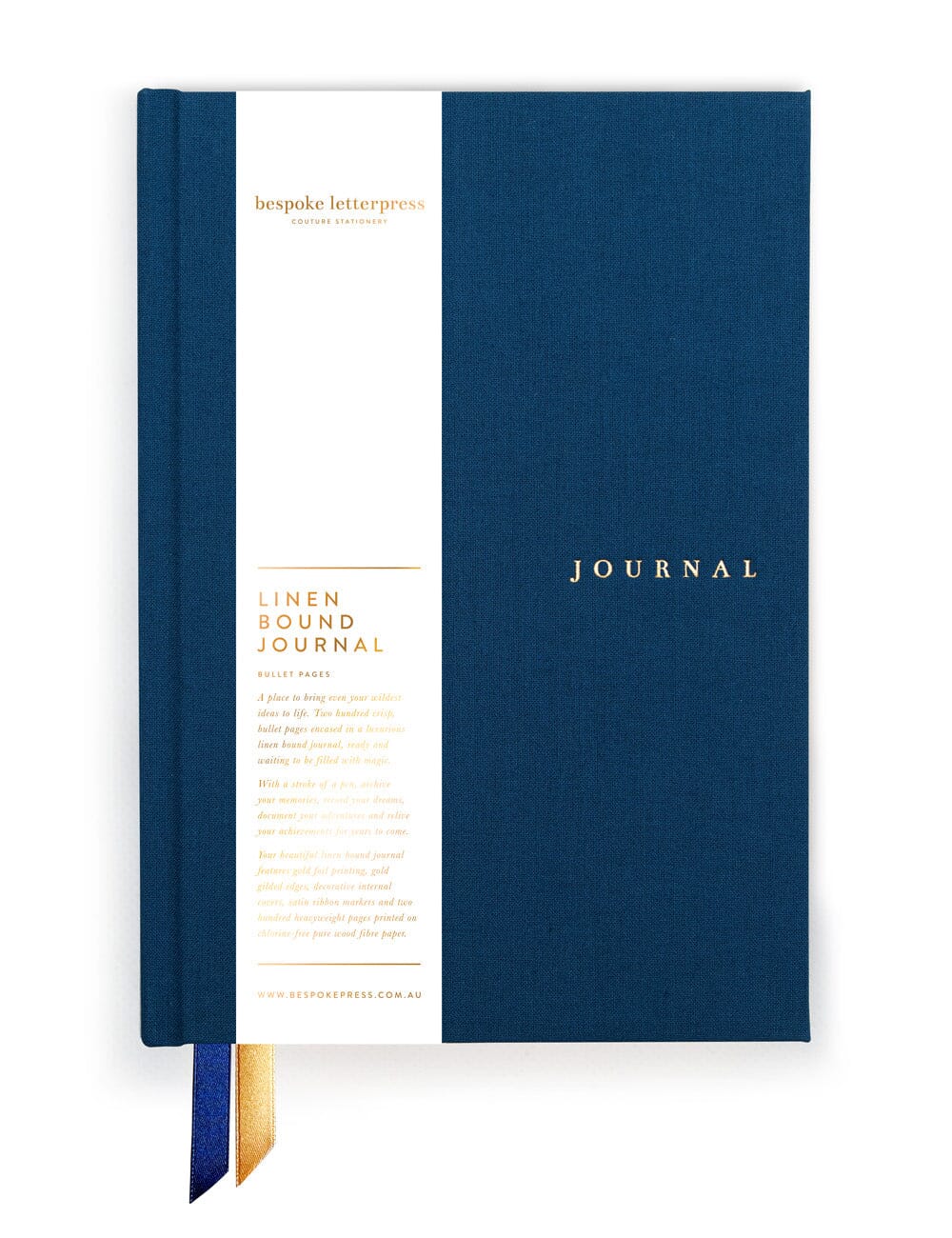 Bespoke Letterpress Linen Bound Bullet Journal
