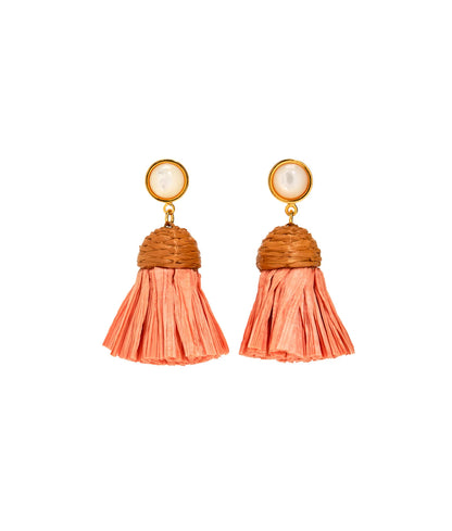 Raffia Rose Earring