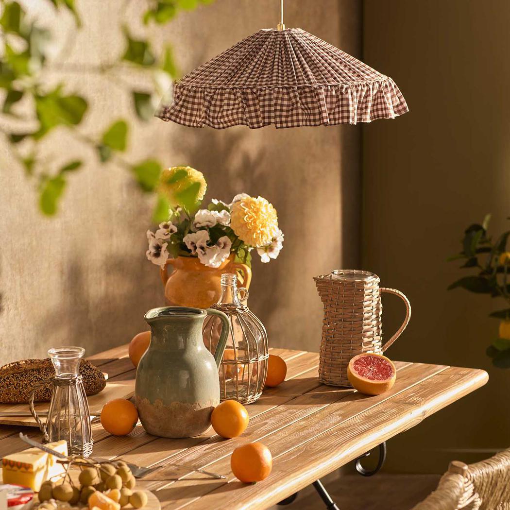 Rattan Jug with Glass Insert