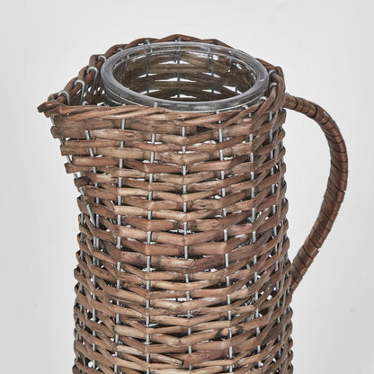 Rattan Jug with Glass Insert
