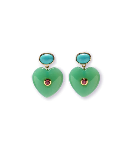 Lizzie Fortunato Gemma Earrings in Everglade