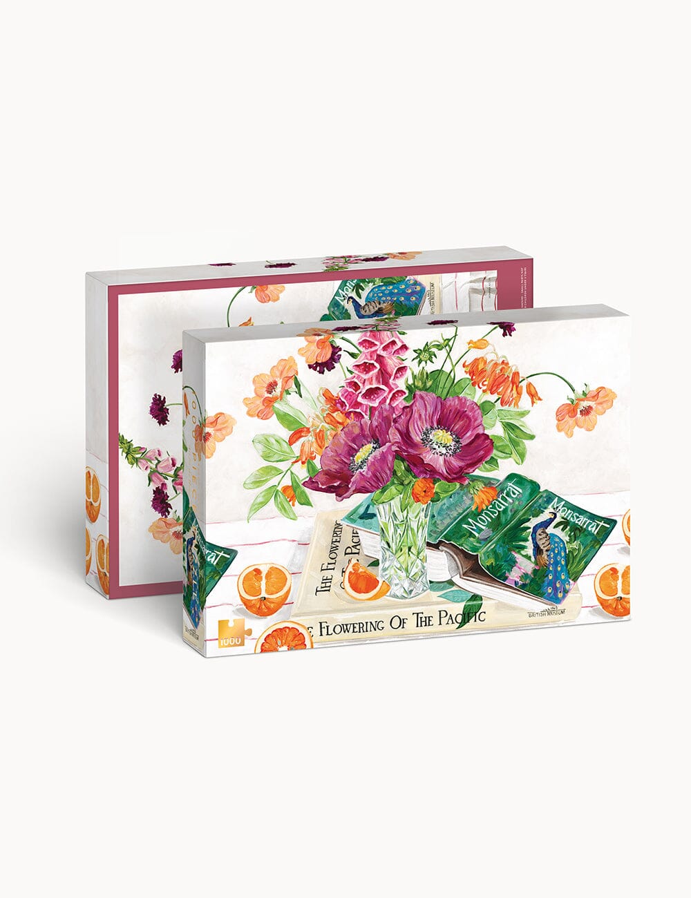 Bespoke Letterpress Poppies and Foxglove Puzzle (1000pc)