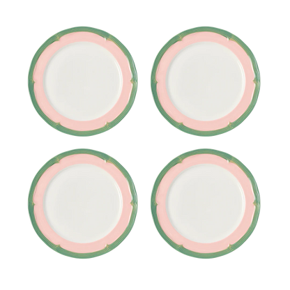 Soft Scallop Embossed Dinner Plate - Set of 4