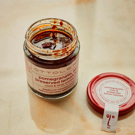 Ottolenghi Pomegranate, Rose and Preserved Lemon Harissa